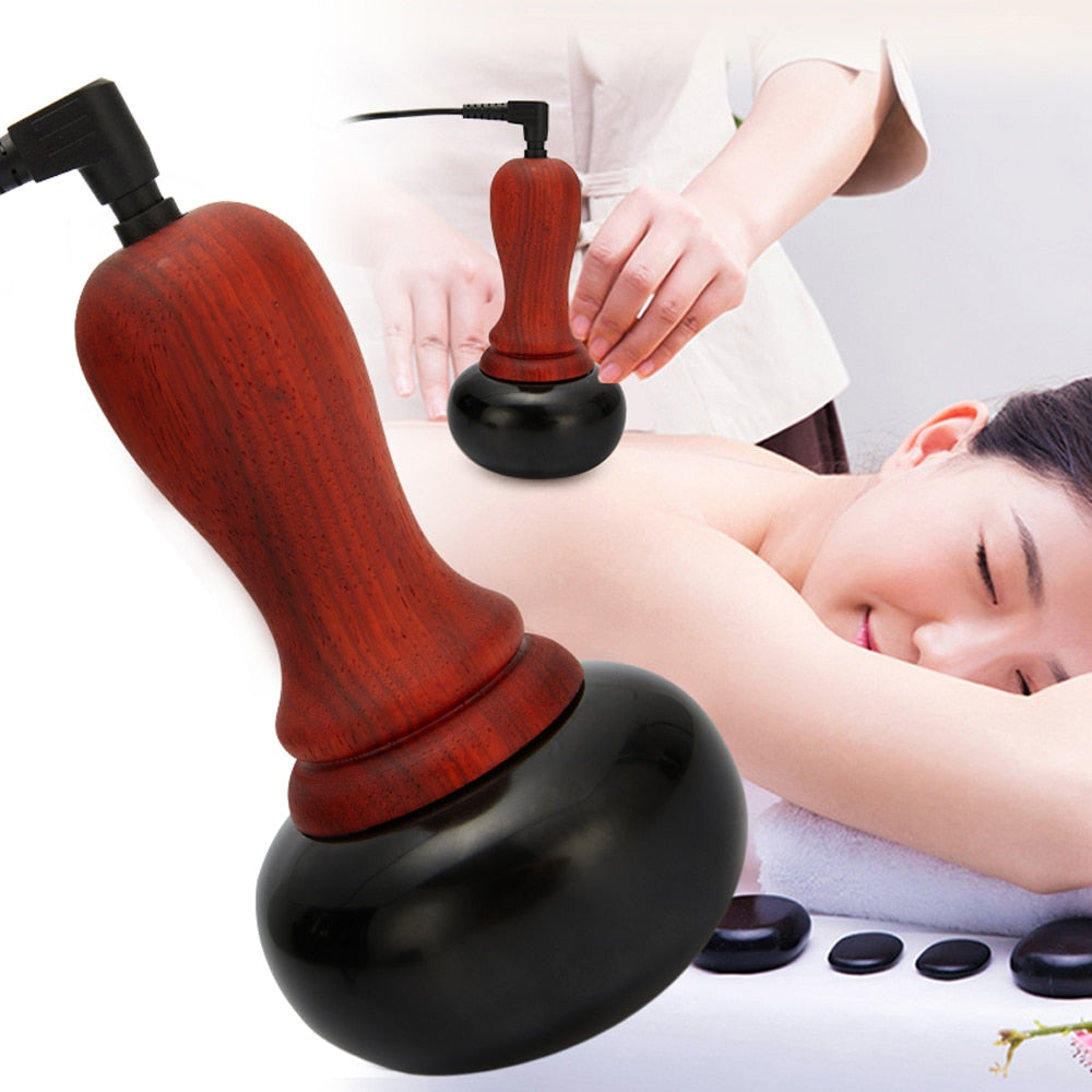 Hot Stone Electric GuaSha Massager: Spa-Quality Relaxation at Home, Relieve Tension & Improve Circulation